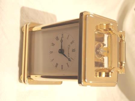 Top and front view of 'Churchill' carriage clock