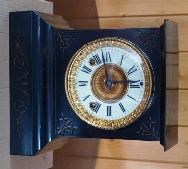 Ansonia cast-steel clock, front