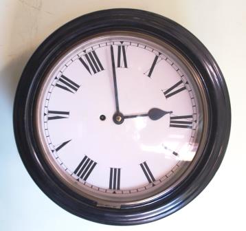 Ebonised Dial Clock, front view