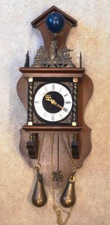 Dutch clock, front view laid on floor