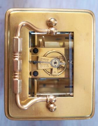 top view of Obis (cylinder) carriage clock
