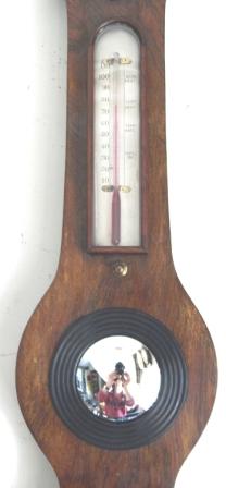 Rosewood Banjo - mirror & thermometer